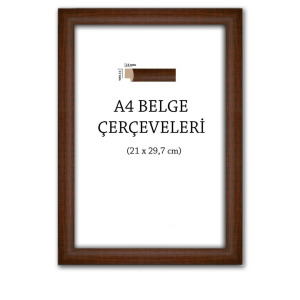 a4 çerçeve kahverengi