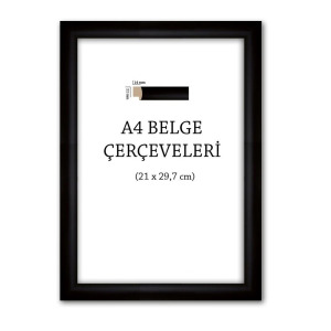 a4 çerçeve siyah