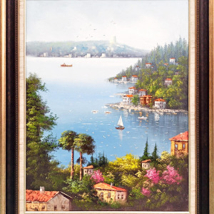 İstanbul Boğazı Manzara Yağlı Boya -İlcan Orçin