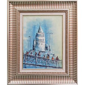 Galata Kulesi Yağlı Boya -İlcan Orçin